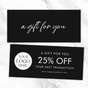 Modern Elegant Business Logo Discount Card