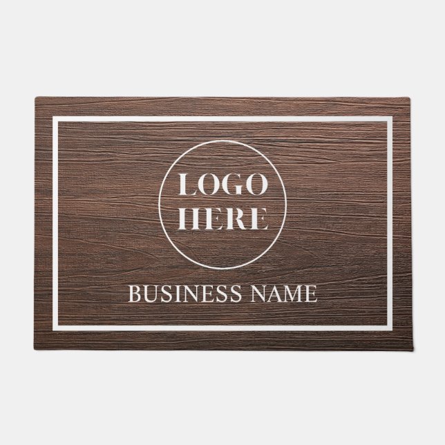 Modern Elegant Business Logo Doormat (Front)