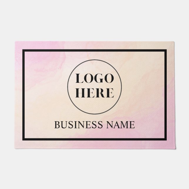 Modern Elegant Business Logo Doormat (Front)