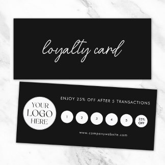 Modern Elegant Business Logo Loyalty Card