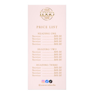 Modern Elegant Business Logo Salon Menu Price List