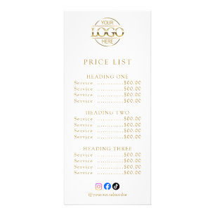 Modern Elegant Business Logo Salon Menu Price List
