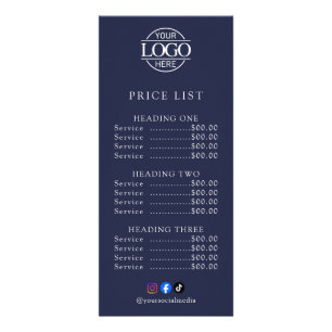 Modern Elegant Business Logo Salon Menu Price List