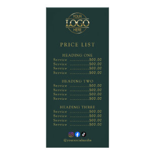 Modern Elegant Business Logo Salon Menu Price List