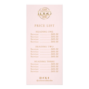 Modern Elegant Business Logo Salon Menu Price List