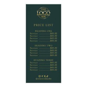 Modern Elegant Business Logo Salon Menu Price List