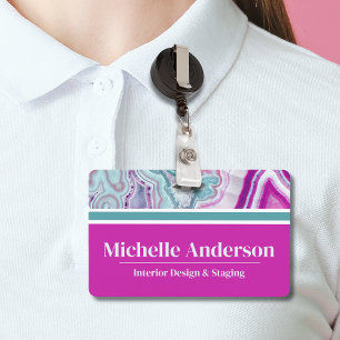 Modern Elegant Business Name ID Badge