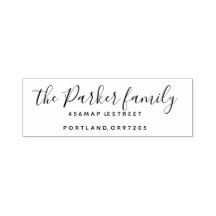 Modern Elegant Calligraphy Family Return Address S