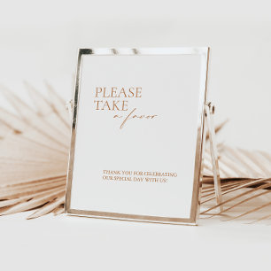 Modern Elegant Calligraphy Favours Wedding Sign