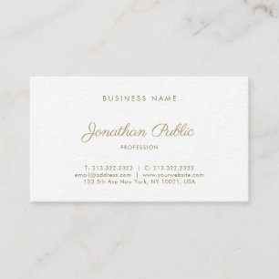 Modern Elegant Calligraphy Gold Look Script Cool Business Card