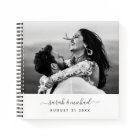 Modern Elegant Calligraphy Photo Wedding Guest