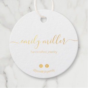 Modern Elegant Calligraphy Script Jewellery Favour Tags