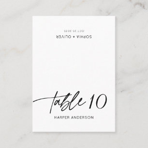 Modern Elegant Calligraphy Script Wedding Guest Place Card