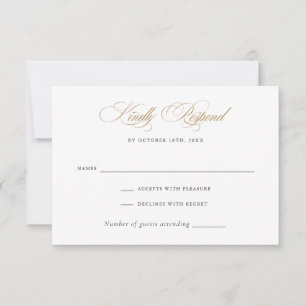 Modern Elegant Calligraphy Script Wedding RSVP Invitation