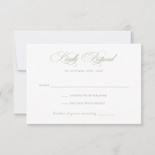 Modern Elegant Calligraphy Script Wedding RSVP Invitation