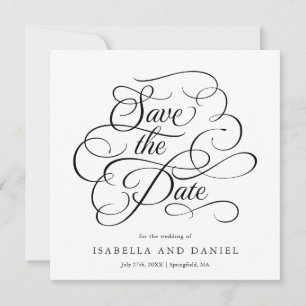 Modern Elegant Calligraphy Script Wedding Save The Date