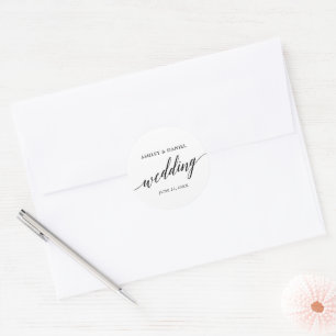 Modern Elegant Calligraphy Wedding Envelope Seal