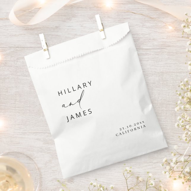 Modern Elegant Calligraphy Wedding   Favour Bags (Clipped)