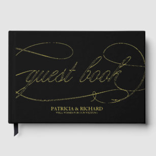Modern Elegant Calligraphy Wedding Guest Book