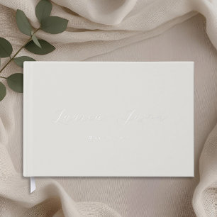 Modern Elegant Calligraphy Wedding Guest Book