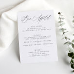 Modern Elegant Calligraphy Wedding Menu<br><div class="desc">Modern and Elegant Wedding Menu: This romantic wedding menu features elegant calligraphy and simple lines.</div>