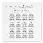 Modern Elegant Calligraphy Wedding Seating Chart