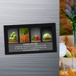 Modern Elegant Catering Chef Business Card