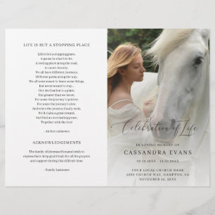 Modern Elegant Celebration of Life Program