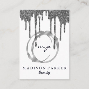 Modern Elegant Champagne Abstract Beauty Stylist Business Card
