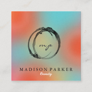 Modern Elegant Champagne Abstract Beauty Stylist S Square Business Card