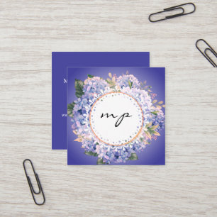 Modern Elegant Champagne Abstract Beauty Stylist Square Business Card