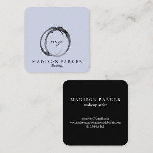 Modern Elegant Champagne Abstract Beauty Stylist Square Business Card