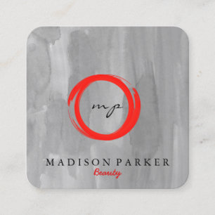 Modern Elegant Champagne Abstract Beauty Stylist Square Business Card