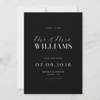 Modern Elegant Chic Black and White Wedding