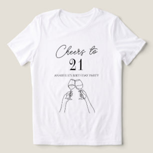 Modern elegant chic cheers to 21 birthday party Tri-Blend shirt