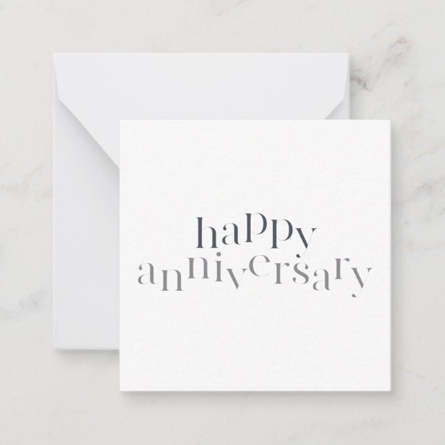 Modern, elegant, chic design Happy Anniversary Card (Front)