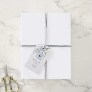 Modern Elegant Chic Dusty Blue Wedding Gift Tags