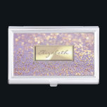 Modern Elegant Chic Girly  Glittery,Faux Gold Business Card Holder<br><div class="desc">Elegant glamourous glittery background. An elegant and sophisticated designe. The perfect cool gift idea for her on any occasion.</div>