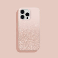 Modern Elegant Chic Ombre Rose Gold Glitter