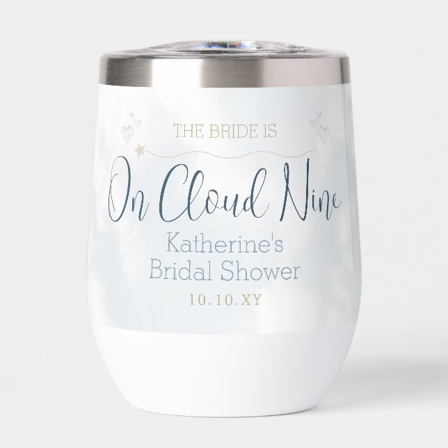 Modern Elegant Chic On Cloud Nine Bridal Shower (Front)