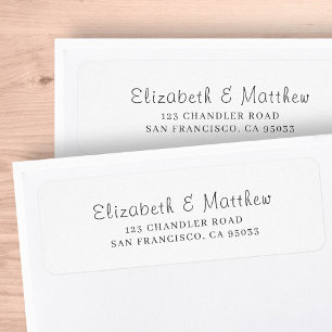 Modern Elegant Chic Return Address