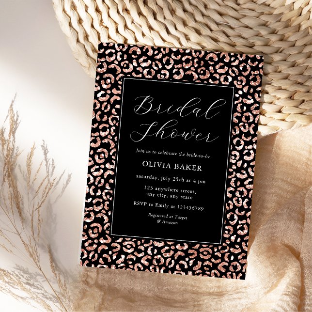 Modern Elegant Chic Rose Gold Boho Bridal Shower  Invitation (Creator Uploaded)