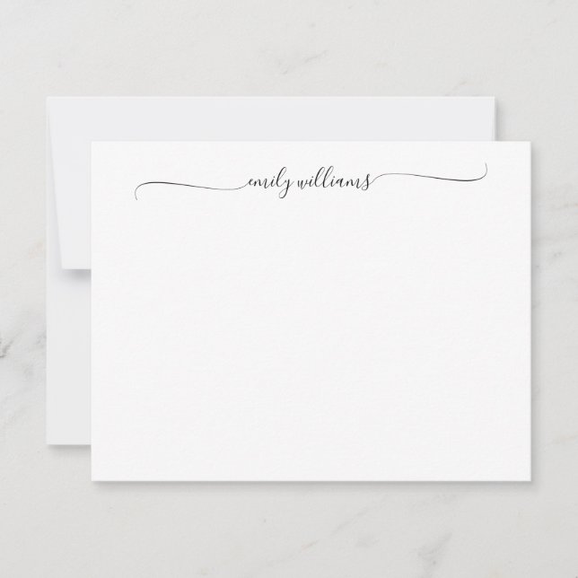 Modern Elegant Chic Script Name Card (Front)