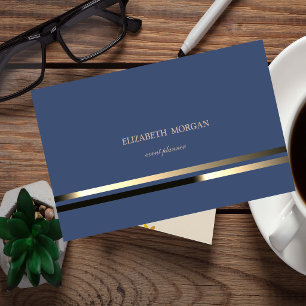 Modern Elegant Chic Sophisticated,Striped Business Card