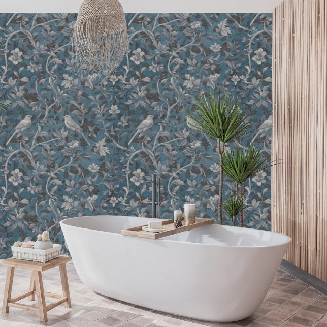 Modern Elegant Chinoiserie Floral Pattern Wallpaper (Creator Uploaded)