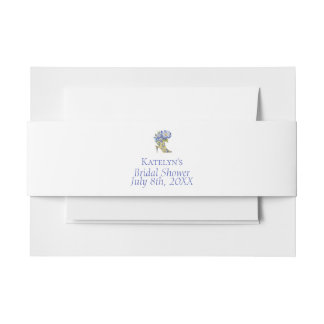 Modern Elegant  Chinoiserie High-Heel Shoe  Invitation Belly Band