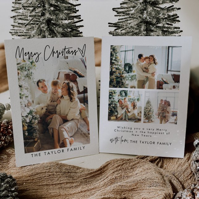 Modern Elegant Christmas Card Holiday Photo Family (Creator Uploaded)