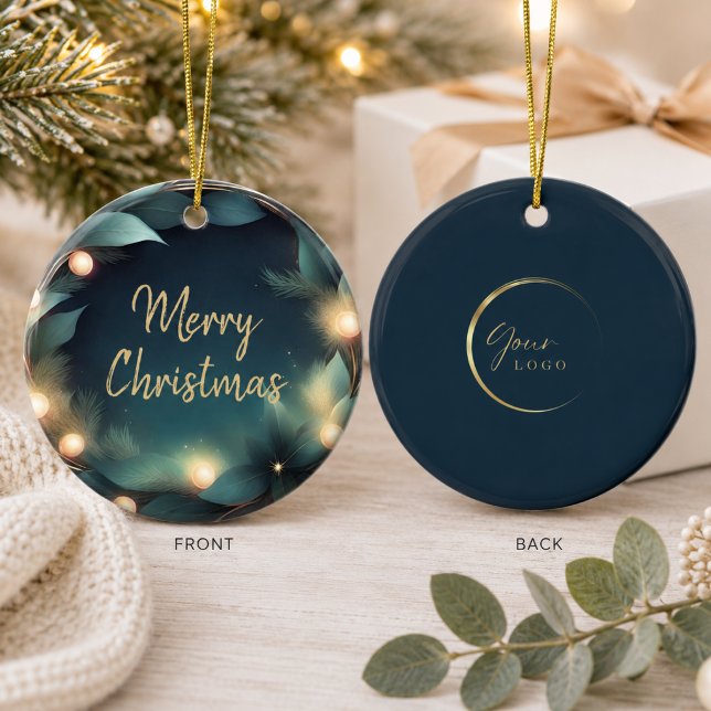 Modern Elegant Christmas Logo Ornament (Creator Uploaded)