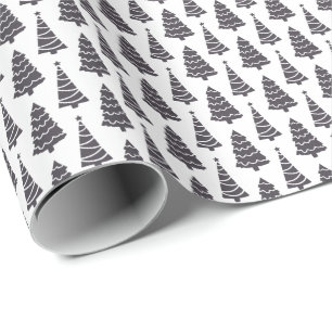 Modern Elegant Christmas Trees Gift Wrapping Paper