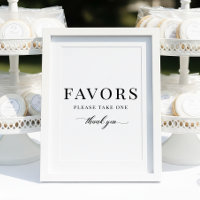 Modern Elegant Classic Favours Please Take One Sig